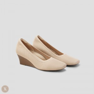 Almond VIVAIA Margot Wedge Pro Women's Square-toe Wedge | MVT-1006