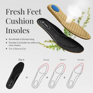 Black VIVAIA 3-in-1 Cuttable Breathable Insole Women's Insoles | DNP-6335