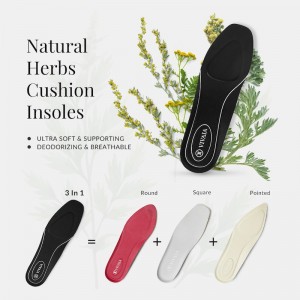 Black VIVAIA 3-in-1 Cuttable Natural Herb Insole Women's Insoles | PRI-9956