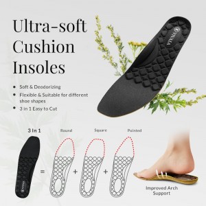 Black VIVAIA 3-in-1 Cuttable Ultra-Soft Insole Women's Insoles | DMT-8733