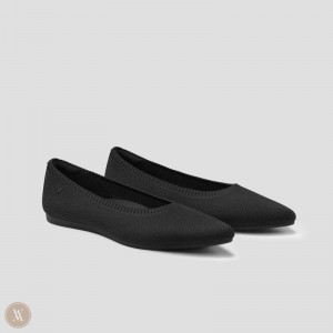 Black VIVAIA Aria 5° Women's Pointed-Toe Ballet Flats | CTC-8129