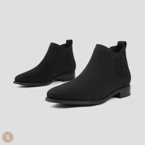 Black VIVAIA Ryan Women's Water Repellent Chelsea Boot | HUD-3047