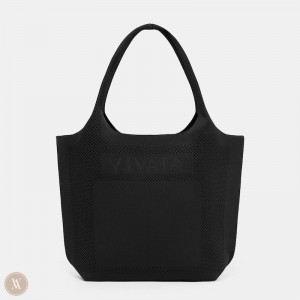 Black VIVAIA Zahara Tote Women's Bags | UGB-3803