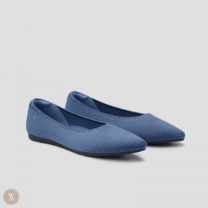 Blue VIVAIA Aria 5° Women's Pointed-Toe Ballet Flats | EWR-5347