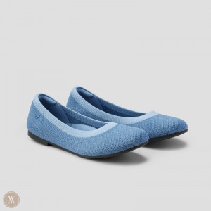 Blue VIVAIA Claire Women's Round-Toe Flats | BHE-4718