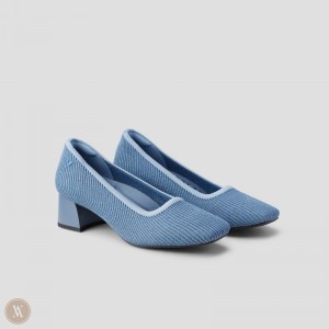 Blue VIVAIA Melody Pro Women's Square-Toe Chunky Heels | UDF-2530