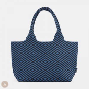 Blue VIVAIA Wallace Tote-Diamond Women's Bags | GHX-6550