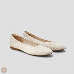 Cream VIVAIA Tamia 2.0 Women's Almond-Toe Ballet Flats | NNJ-1418