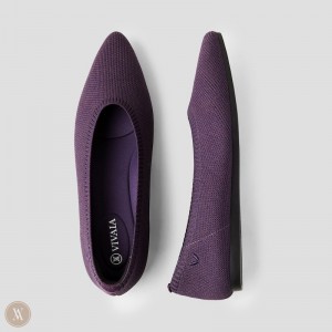 Eggplant VIVAIA Aria 5° Women's Pointed-Toe Ballet Flats | MIU-9759