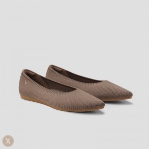 Espresso VIVAIA Aria 5° Women's Pointed-Toe Ballet Flats | APT-9808