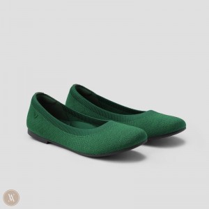 Green VIVAIA Claire Women's Round-Toe Flats | ZMQ-7818