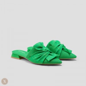 Green VIVAIA Yaffa Women's Pointed-Toe Knot Sandals | QWW-2748