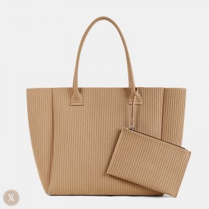 Khaki Brown VIVAIA Maia Tote Women's Bags | HMM-0610