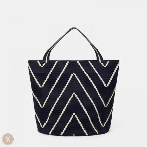 M-marine Chevron VIVAIA Colette Petite Women's Bags | LWT-7895