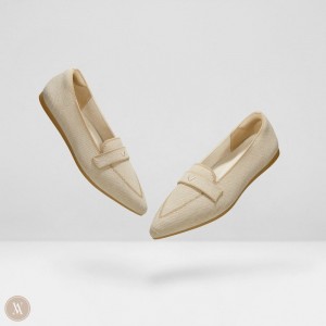 Nude Peach VIVAIA Melia Women's Pointed-Toe Loafers | KRF-2353