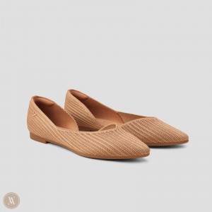 Nutmeg VIVAIA Melia Women's Pointed-Toe Flats | JCK-6967