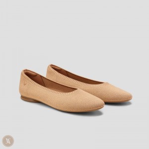 Nutmeg VIVAIA Tamia 2.0 Women's Almond-Toe Ballet Flats | YAJ-3246