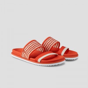 Orange VIVAIA Naina Women's Double Straps Slide Sandals | DBH-8580