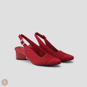 Red VIVAIA Leah 2.0 Women's Pointed-Toe Slingback Sandals | PHX-8792