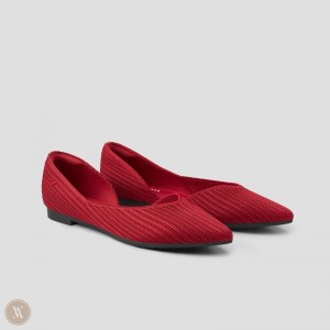 Red VIVAIA Melia Women's Pointed-Toe Flats | DRJ-6918