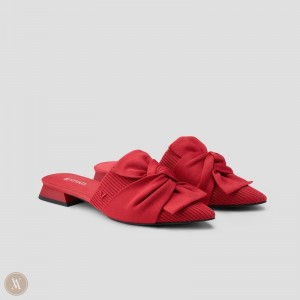 Red VIVAIA Yaffa Women's Pointed-Toe Knot Sandals | KZF-2306