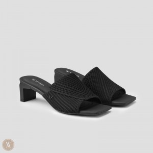 deep VIVAIA Jade Women's Square-Toe Block Heel Slide | GMK-2396