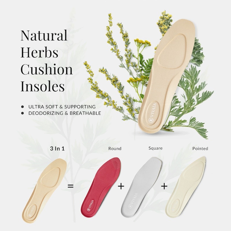 Almond VIVAIA 3-in-1 Cuttable Natural Herb Insole Women\'s Insoles | FJD-9403