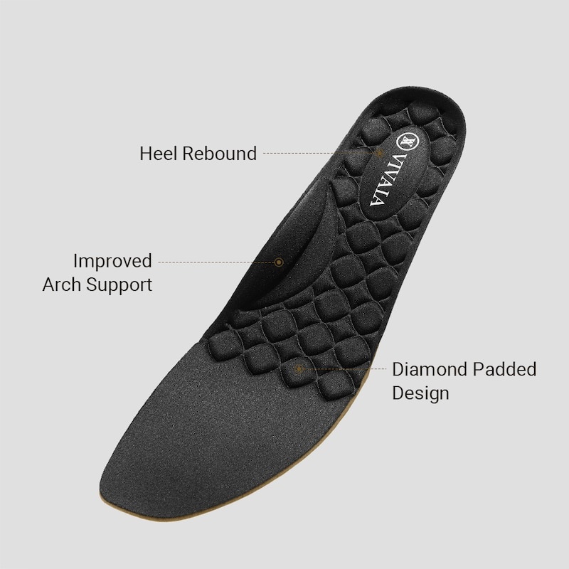 Black VIVAIA 3-in-1 Cuttable Ultra-Soft Insole Women's Insoles | DMT-8733