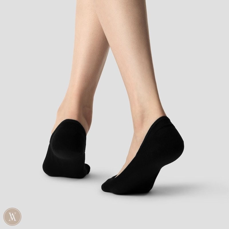 Black VIVAIA 4-Pair Pack Padded Low Cut Women's Socks | VNW-7094