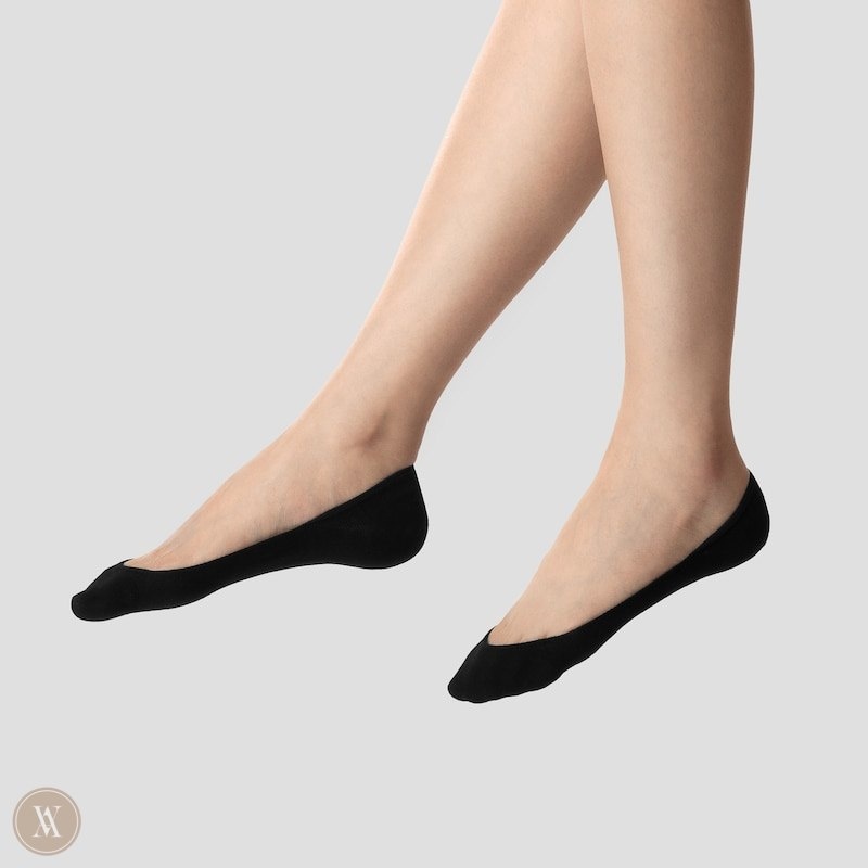 Black VIVAIA 4-Pair Pack Padded Low Cut Women's Socks | VNW-7094