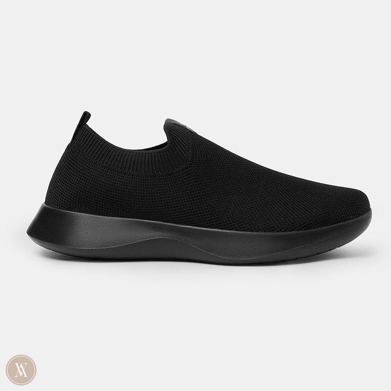 Black VIVAIA Bernie Women's Waterproof Slip-on Sneakers | LSU-1544