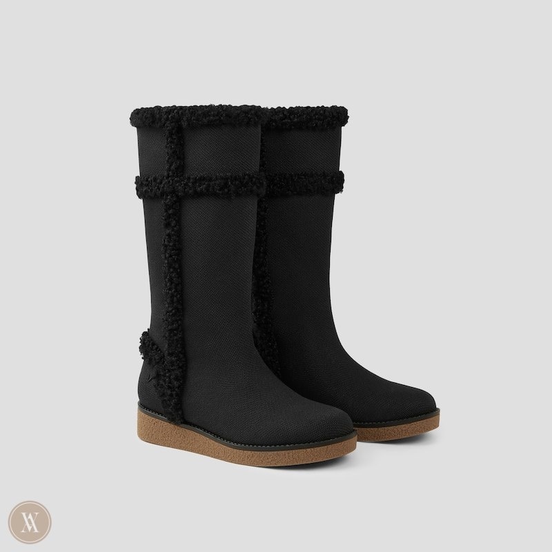 Black VIVAIA Camila Women's Faux Fur Boots | TYA-4551