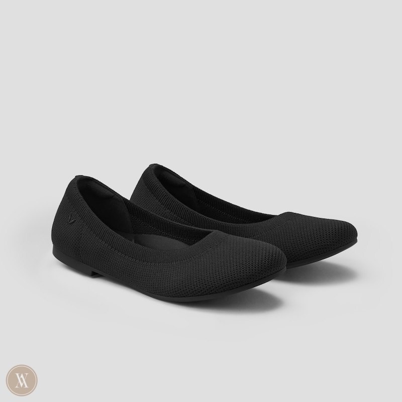 Black VIVAIA Claire Women\'s Round-Toe Flats | NMY-6137