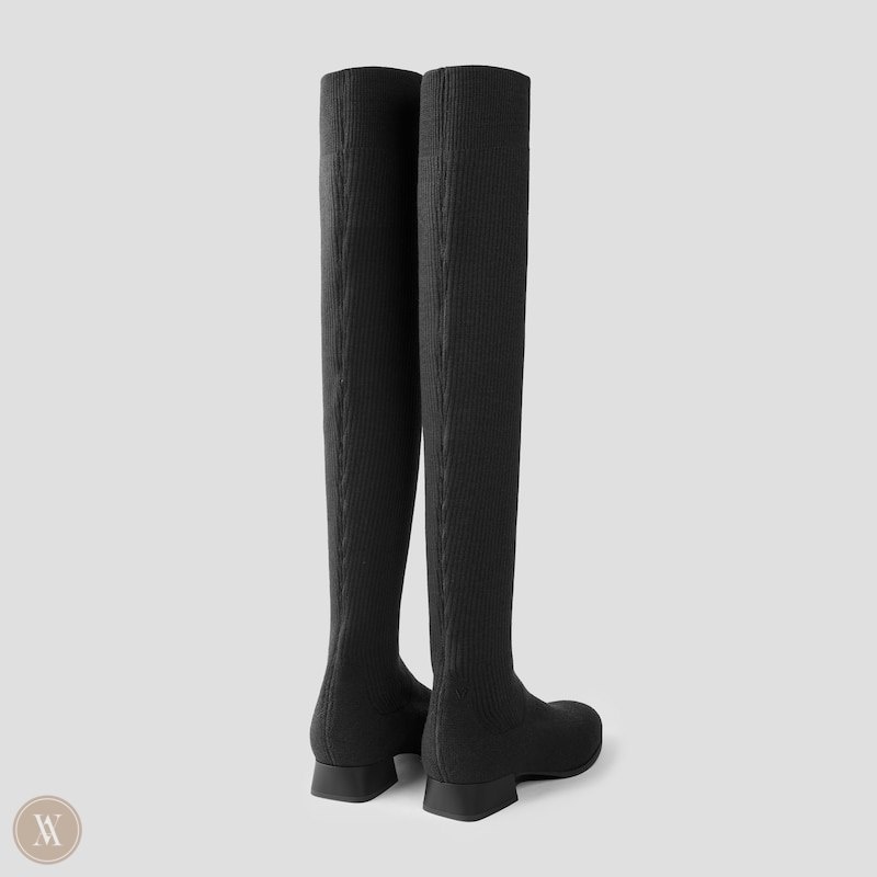 Black VIVAIA Madeline Women's Over-Knee Water Repellent Wool Boots | ITO-2130