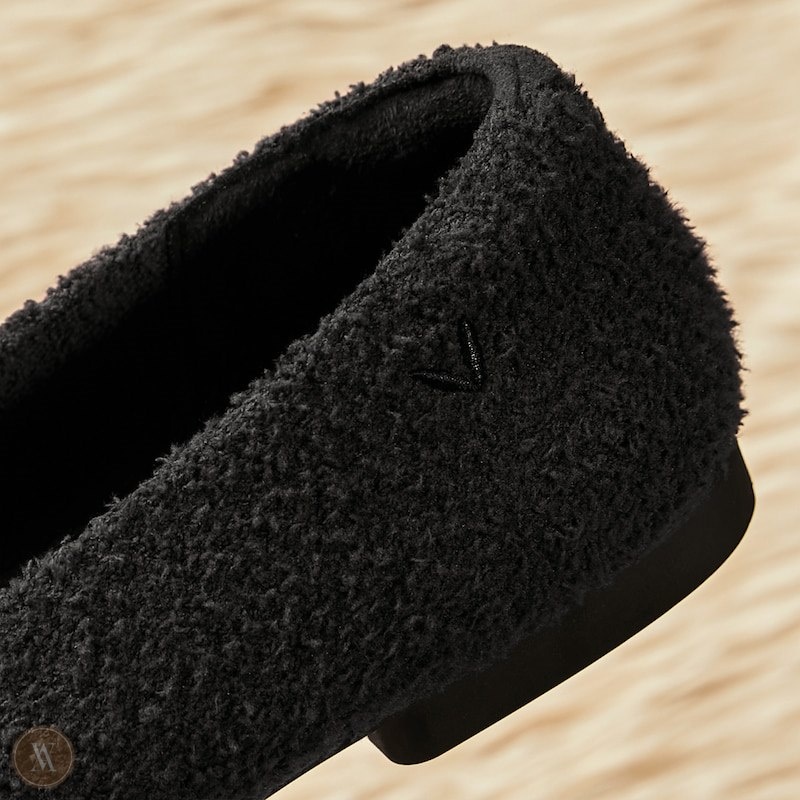 Black VIVAIA Margot Women's Squared-Toe Terry Knit Flats | XRN-8208