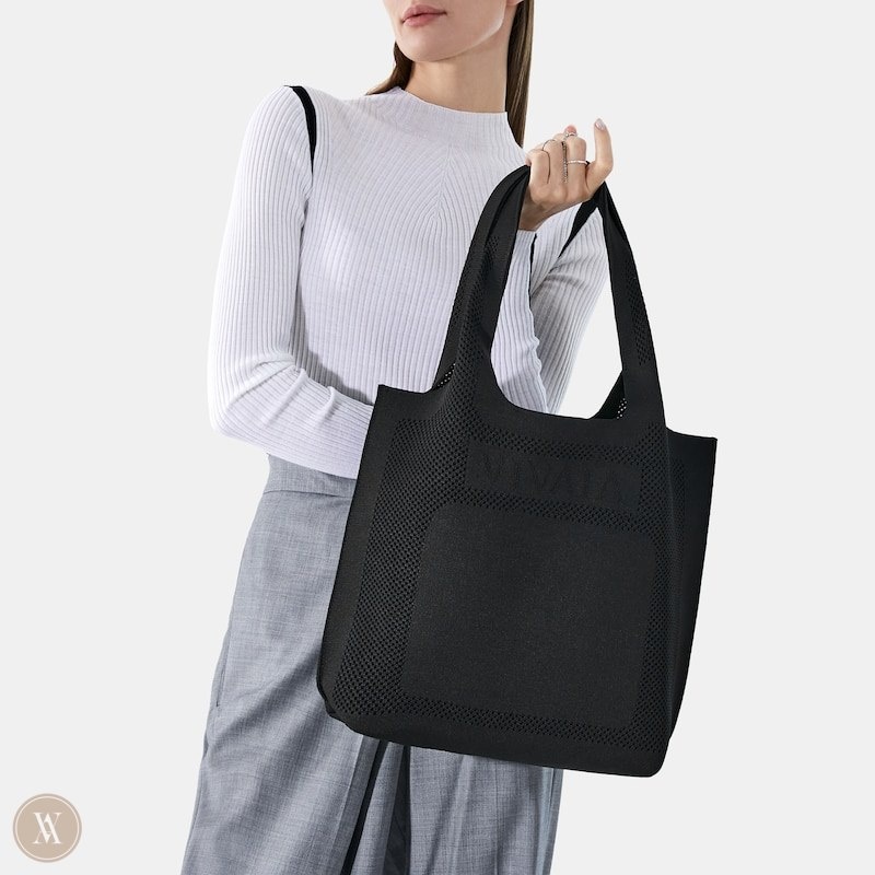 Black VIVAIA Zahara Tote Women's Bags | UGB-3803