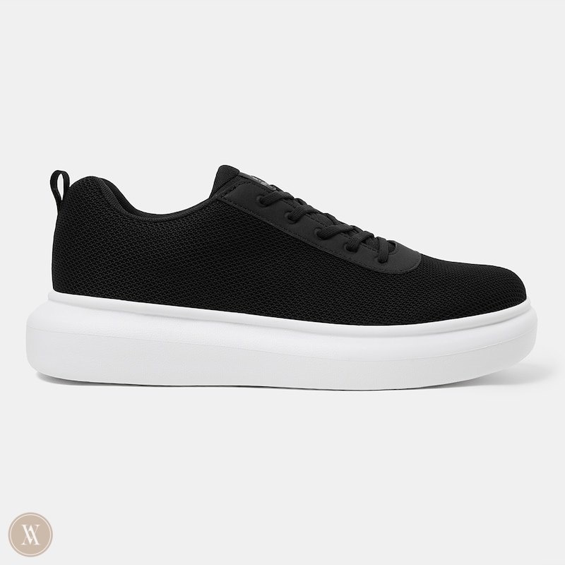 Black White VIVAIA Billy Men's Water-Resistant Sneakers | HVI-8152