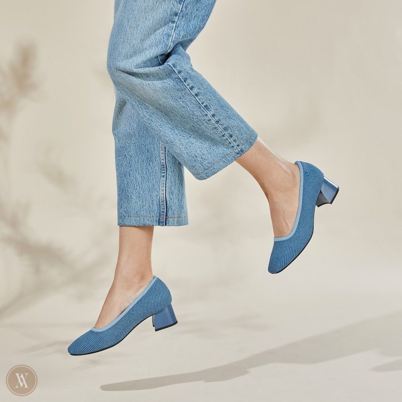 Blue VIVAIA Melody Pro Women's Square-Toe Chunky Heels | UDF-2530