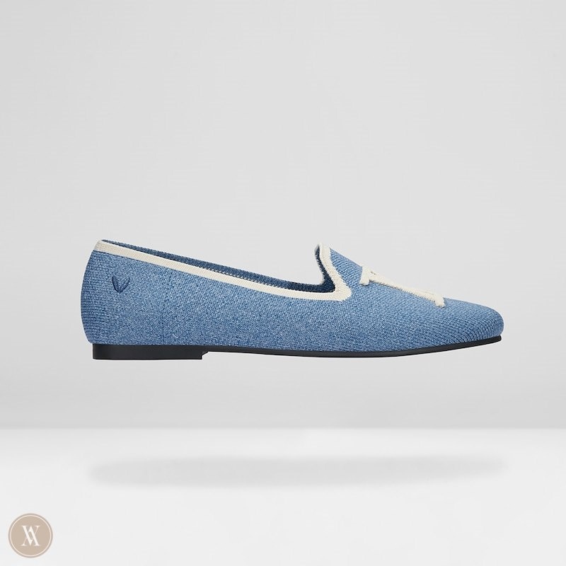 Blue VIVAIA Nadia Women's Round-Toe Loafers | IED-5498