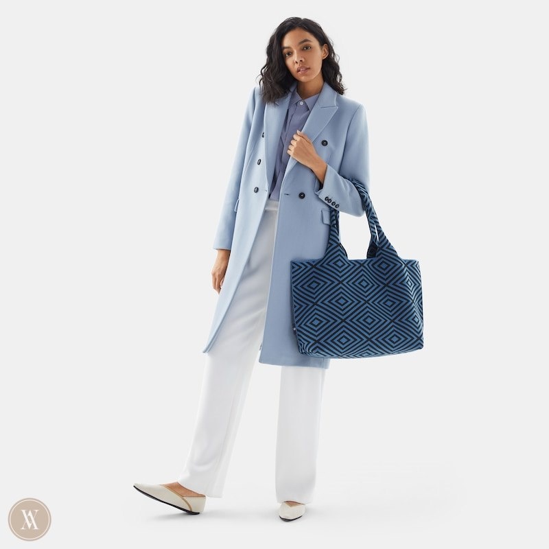 Blue VIVAIA Wallace Tote-Diamond Women's Bags | GHX-6550