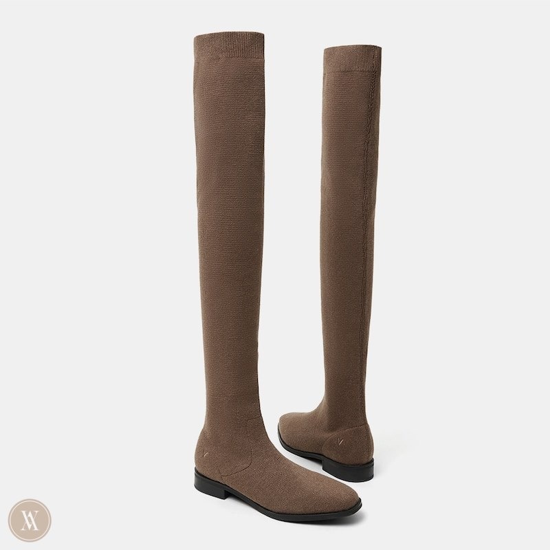 Brown VIVAIA Happer Women's Square-Toe Over-the-Knee Boots | UIK-1821