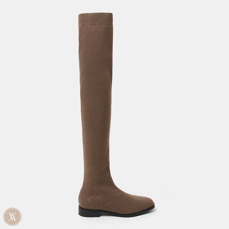 Brown VIVAIA Happer Women's Square-Toe Over-the-Knee Boots | UIK-1821