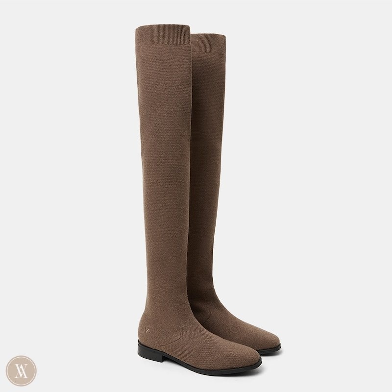 Brown VIVAIA Happer Women's Square-Toe Over-the-Knee Boots | UIK-1821