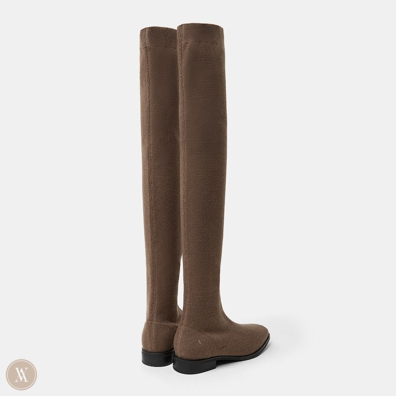 Brown VIVAIA Happer Women's Square-Toe Over-the-Knee Boots | UIK-1821