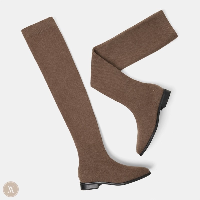 Brown VIVAIA Happer Women's Square-Toe Over-the-Knee Boots | UIK-1821