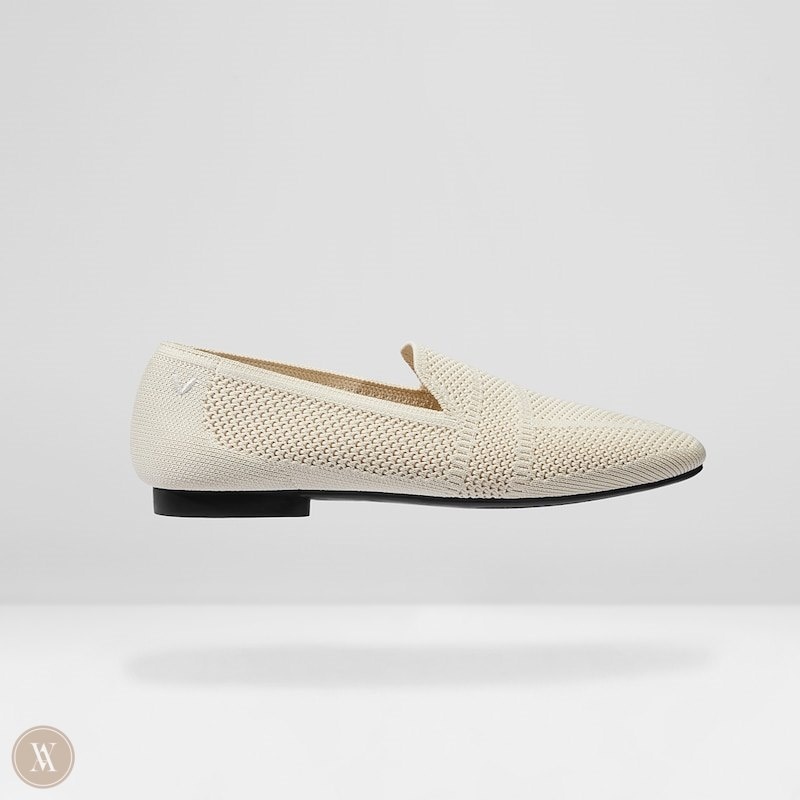 Cream White VIVAIA Nina Women's Square-Toe Loafers | KOO-3498