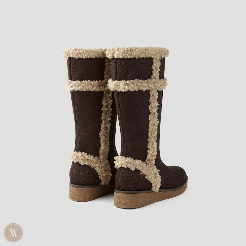 Dark Chocolate VIVAIA Camila Women's Faux Fur Boots | YHS-0301