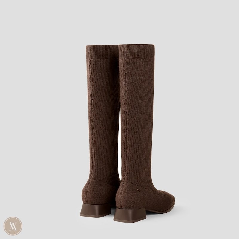 Dark Chocolate VIVAIA Tara Women's Knee-High Water Repellent Wool Boots | SBS-8897