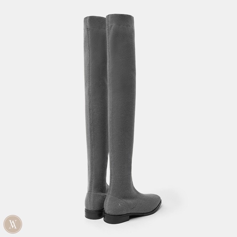 Grey VIVAIA Happer Women's Square-Toe Over-the-Knee Boots | AEL-9757