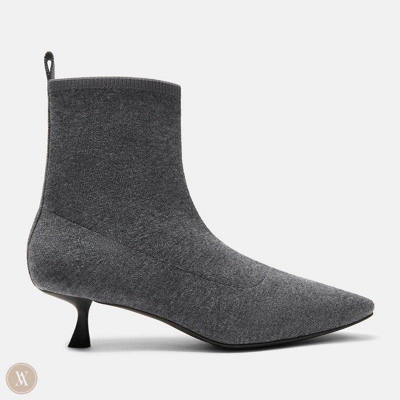 Grey VIVAIA Naomi Women's Pointed-Toe Heeled Boots | DVH-3893